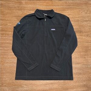 Patagonia Quarter Zip Micro D Fleece Pullover Base Layer L w/logo